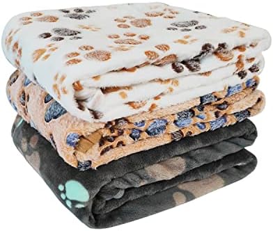 Cobertores de cães amorlemon jogam cobertores para cães pequenos 3 embalagens fofas de flanela de pet -tanel de