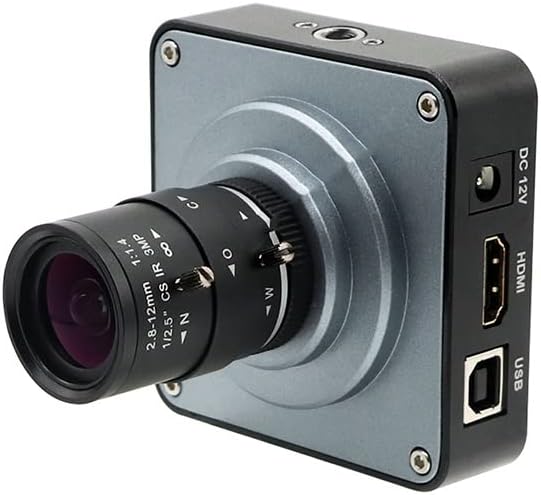 Adaptador de microscópio Gfonix 38MP 1080p USB 1920 * 1080 60FPS Câmera de montagem CS-Mount com lente 5-50mm ou 2,8-12mm Acessórios