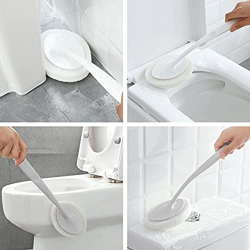 Escova de limpeza de rhcpatxeo com 2 cabeças de escova de substituição para pia de banheiro da pia do banheiro e escova de ladrilhos