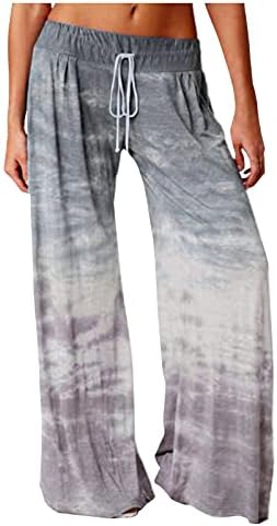 Calcinha yuhaotin para mulheres embalam as calças casuais de algodão sexy ostentam calças de ioga impressa longa de ioga estampada