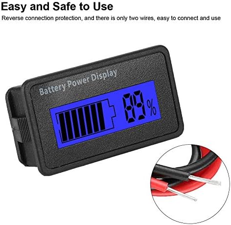 Voltímetro do testador de indicador de capacidade da bateria universal com tela LCD, exibição de energia da bateria