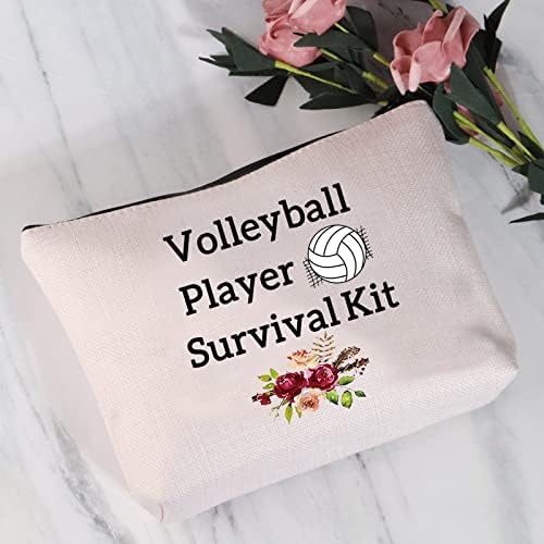 Jytapp Volleyball Jogador de sobrevivência Kit de bolsa cosmética S Gretos de vôlei de voleibol Case de maquiagem Case de