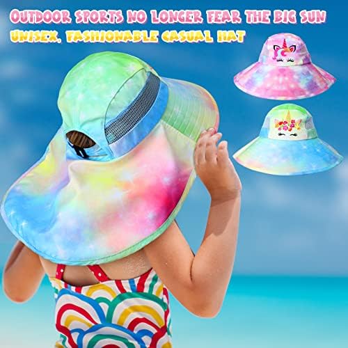 2 PCs Sun Hat Hat Protection UV Unicorn Summer Summer Kids Garra