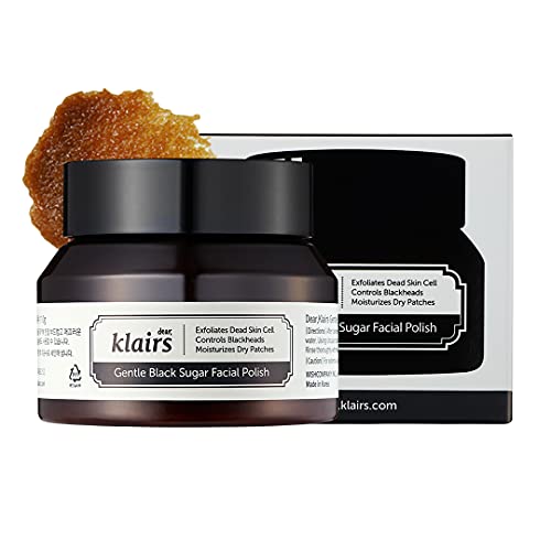 [Dearklairs] Polimento facial suave de açúcar preto, esfoliar, esfoliar, removedor de cravo, 110g, 3,88 oz