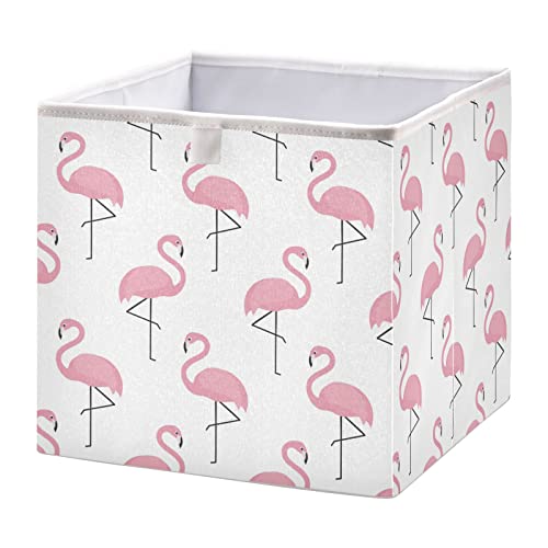 Lixeiras de armazenamento de armazenamento de cubo de flamingo Cesta de brinquedos à prova d'água para caixas de organizador