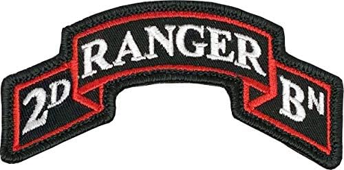 Design Bayonet - Modern US 2nd Ranger Battalion Scroll Grouping - 3 rolos e um 75º DUI de infantaria All Hook and Loop Backed