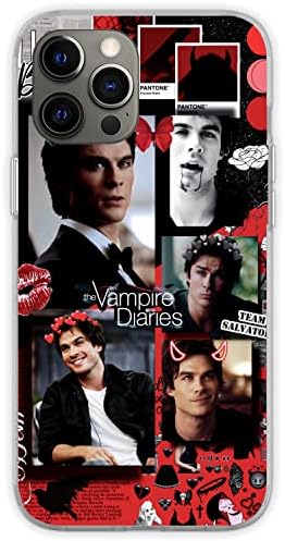 A capa de telefone de Ian Damon Vampire compatível com iPhone XR Somerhalder Diaries Salvatore Print TPU Pure Clear Soft Phone Case