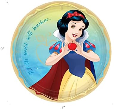 Princess Snow White Party Supplies Pack com pratos e guardanapos para 16 convidados