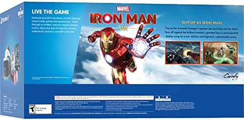 Sony PlayStation VR - Pacote de Iron Man da Marvel: fone de ouvido PlayStation VR, câmera, 2 controladores de movimento