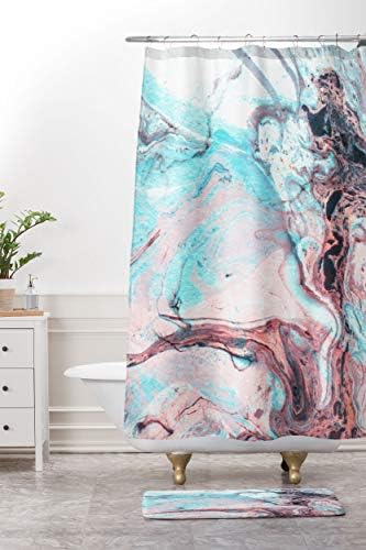 Negar designs Marta Barragan Camarasa Bath Mat, 17 x 24, abstrato marmorizado saturado