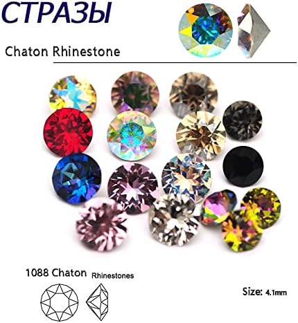 10pcs 4mm 1088 Crystal Glitter Glass Rhinestones Diferentes coloridos Reth ritrocinadores 3D Jóias Fazendo miçangas