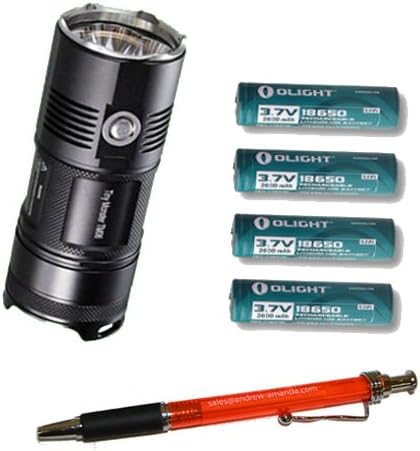 Nitecore TM06 3800 lanterna lúmica com 4x 2600mAh baterias e caneta em espreitade