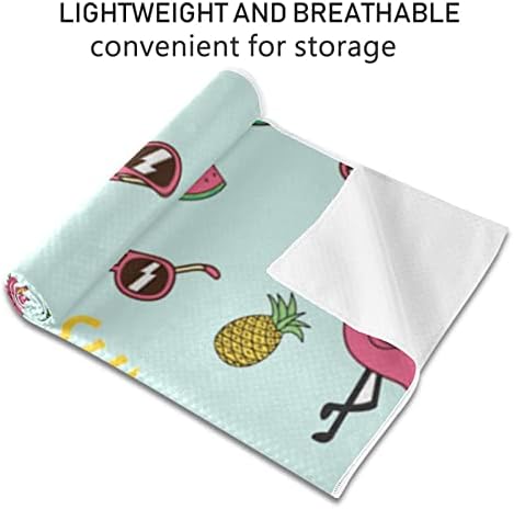 Aunstern Yoga Blanket Summer-Flamingo-Pineapple Yoga Towel Yoga Mat Toalha