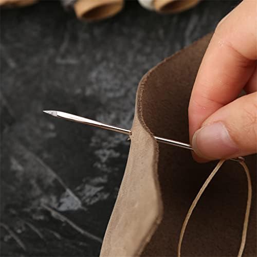 Kit de ferramentas de artesanato de couro sdfgh com rosca encerada de fios de costura de costura de costura de groover groover