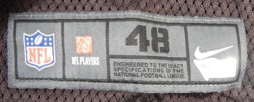 2017 Cleveland Browns Charley Hughlett 47 Game usado Brown Practice Jersey 48 08 - Jerseys de jogo NFL não assinado usada