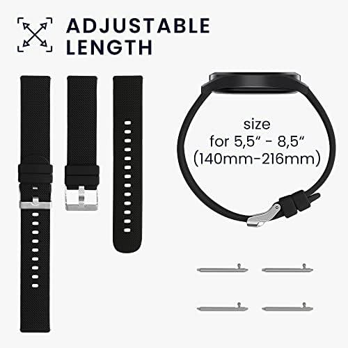 Kwmobile Watch Bands Compatível com Blackview R3 / R3 Pro - Straps Conjunto de 2 banda de silicone de substituição - preto