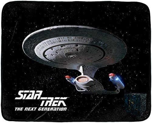 Intimo Star Trek A próxima geração USS Enterprise NCC-1701-D Starship Fleece Plelight Blanket 60 x 48