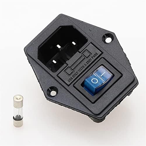 Werevu 1set 10A 250V Plug Rocker Switch Male Power Socket 3 pinos IEC320 C14 Switch Fuse