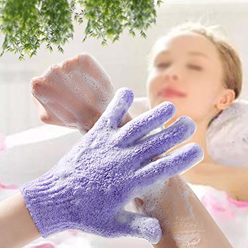 Luvas de banho esfoliantes Luvas de lavagem corporal Lavagem Mita Massagem de pele Toalha de esponja de limpeza profunda Pincel