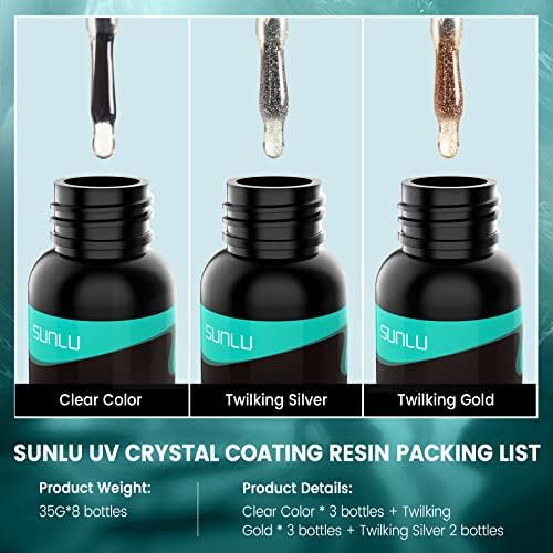 Resina Sunlu UV Resina Cristal Resina, resina de impressora 3D SunLU, 2000g Resina de alta tenacidade do tipo ABS preto,