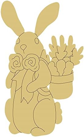 Design de coelho por linhas recortar o coelho inacabado Bunny Páscoa Décora cabide mdf forma de tela 31 arte 1