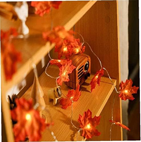Maple folhas leves 1,5m Luzes de grinaldas de outono Decorações de guirlanda de queda para festival de Ação de Graças
