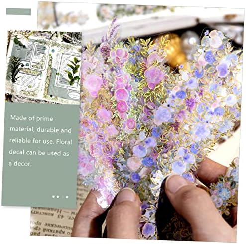Excelt 200 folhas Retro Planner Creative Hand Craft Laptop Decalques diários Skins Decors Decors vintage Vintage Adesivo Diy Diy Floral