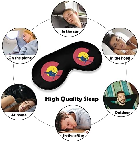 Máscara de esqui para esqui no Colorado Sleep Sleep Beldfold com blocos de cinta ajustável Blinder leve para viajar Sleeping Yoga