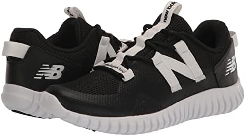 New Balance Boy's PlayGruv V2 Bungee Sneaker, Black/White, 9 Criança