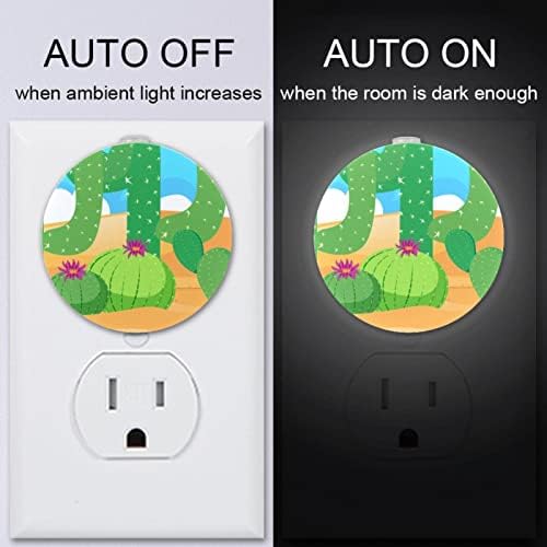 2 Pacote Plug-in Nightlight LED Night Light com Dusk-to-Dawn para o quarto de crianças, berçário, cozinha, campo de deserto