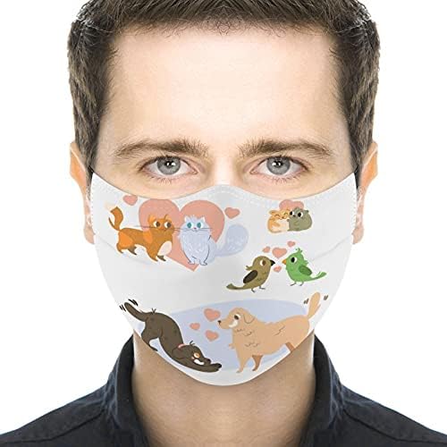 Cool reutilizável lavável roupas de segurança máscara de arte design de casal fofo de casal pintura em casa
