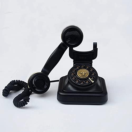 SDFGH Corded Black L uma frente para telefone para casa antigo telefone de discagem antiga com telefone fixo de função Muti Mini Phone