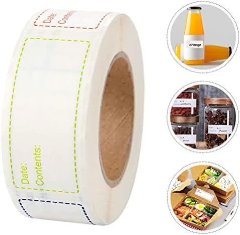 Adesivos do Operitacx Planner 1 rolo de rótulos de congeladores removíveis adesivos de armazenamento de alimentos refrigerador freezer