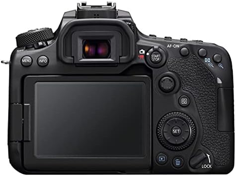 Câmera DSLR da Canon EOS EOS 90D com EF-S 18-55mm f/4-5.6 O zoom é STM + 75-300mm f/4-5.6 iii + ef 50mm f/1.8 lentes STM + 420-800mm