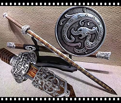 Espadas shzbzb swords chineses kungfu espada hanjiana lâmina de aço de alto carbono facas afiadas e 9 dragão