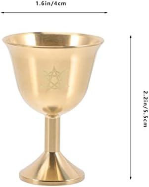 Didiseaon decoração vintage cálice cálice metal medieval xícara de vinho vintage altar pentáculo altar de cobre bebendo copo de champanhe