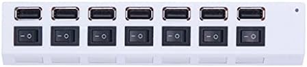 Adaptador de energia USB LMMDDP 7 Porta Múltipla Expander 2.0 Hub USB com Switch para PC Multi-Interface