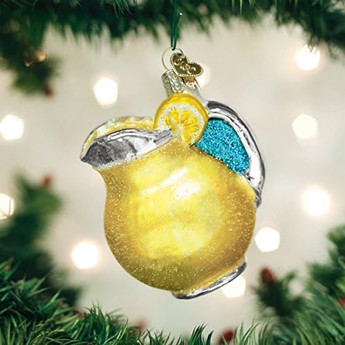 Old World Christmas Drinks Drinks de vidro Ornamentos soprados para a árvore de Natal Lemonade