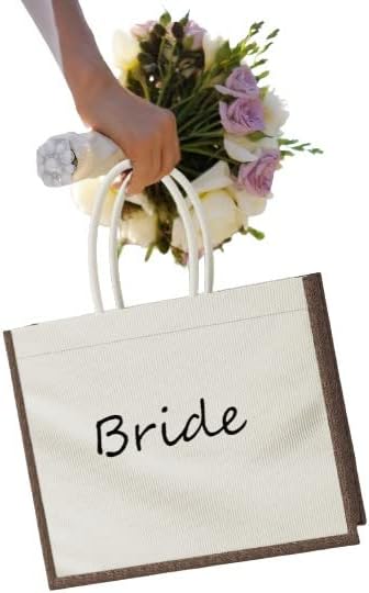 Bride Beach Tote - Bolsa de Tote de Acessório para Noivas - Saco de Tote de Casamento Elegante para Noiva - Bolsa de Presente