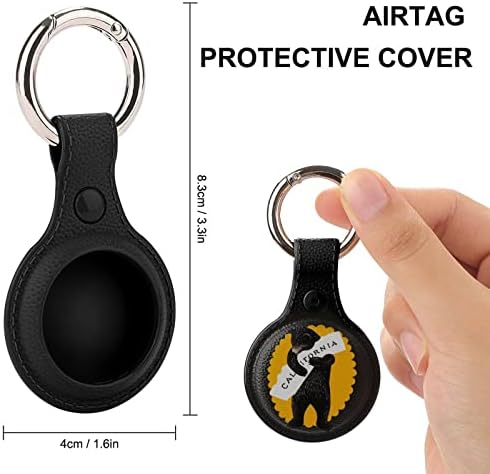 California Bear Holder for Airtag Key Ring TPU Proteção Caso Locator Tag para Pets de bagagem de carteira