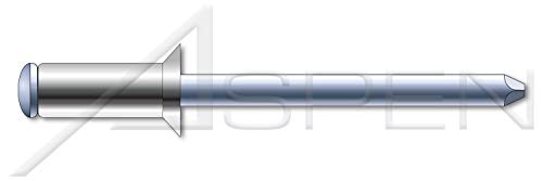 M3 x 12mm, ISO 15984, métrica, rebites cegos, cabeça de contra -balcão, mandril de ranhura, a2 aço inoxidável