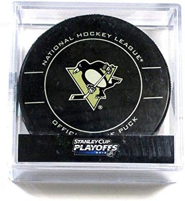 2012 Stanley Cup Playoffs Pittsburgh Penguins NHL Game Official Puck New in Cube - Hockey Cards