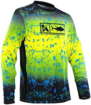 Desempenho de camisa de pesca com ventilação de manga comprida Malha lateral de malha upf 50 corante sublimação impressão