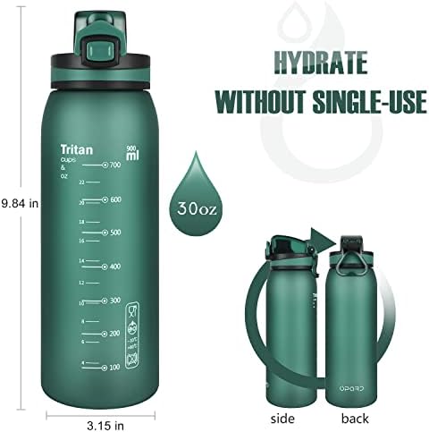 OPDARD 30oz Sports Water Bottle com vazamento de vazamento Top Top BPA BPA Tritan REUSIÁVEL PLÁSTIC