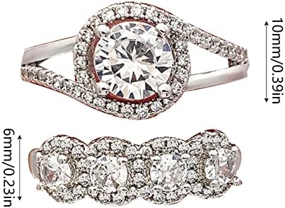 Anel para Lady Lady Simple noivado Banquet Senhoras Combinação Anel Geométrico Forma Full Diamond Ring Cat Rings Combation