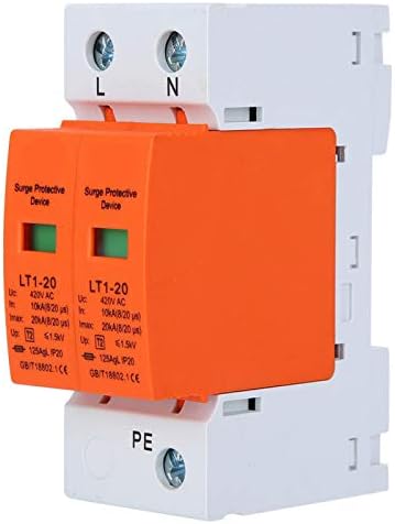 Módulo de arco de arco laranja 2p LT1-20 20KA 20ka Anti -Thunder Modular Appliances Modular 2P Protetor de Arrester Dispositivo