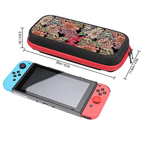 Bolsa fofa de preguiça e flores de transporte de estojos para Nintendo Switch Acessórios contém 20 bolsa de cartas de jogo
