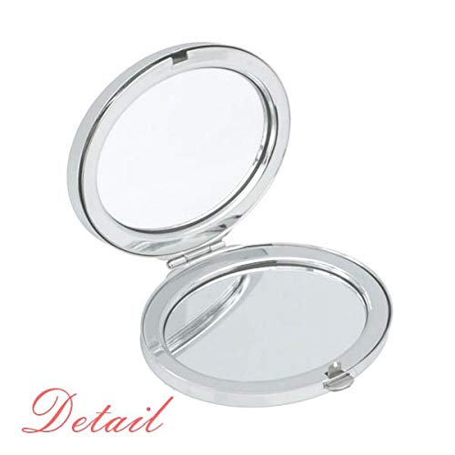 Maurício Africa nacional emblema espelho portátil maquiagem manual dupla lateral óculos laterais