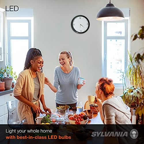 Lâmpada LED de Sylvania A19, 60W equivalente, 24 lâmpadas brancas macias e 24 lâmpadas de luz do dia