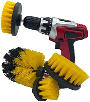 3pcs Drill Brill Brush Scrub Brill Brill Aflighment Kit, Kit de economia de tempo de limpeza de 2/3,5/4 polegadas e